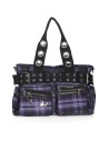 Camdyn Tartan Handbag in Purple - Banned