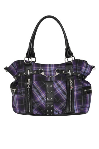 Bolso de Tartán Rise Up en Lila - Banned