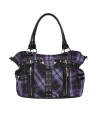 Rise Up Tartan Handbag in Purple - Banned