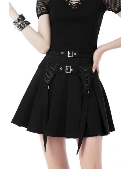 Sweet Punk Skirt in Black - Dark in Love