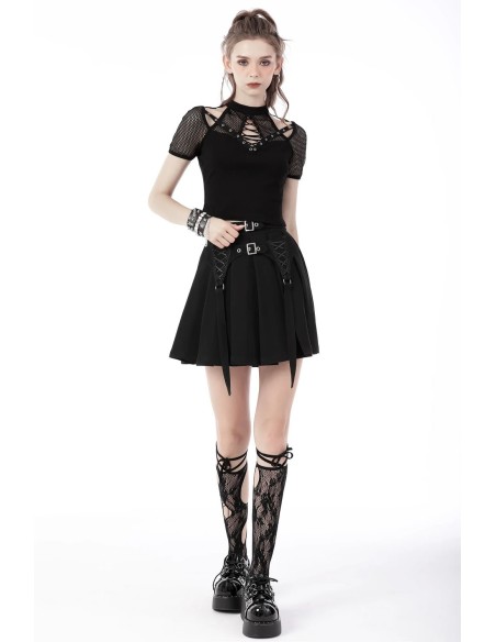 Sweet Punk Skirt in Black - Dark in Love