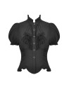 Lolita Gothic Ruffle Blouse in Black - Dark in Love