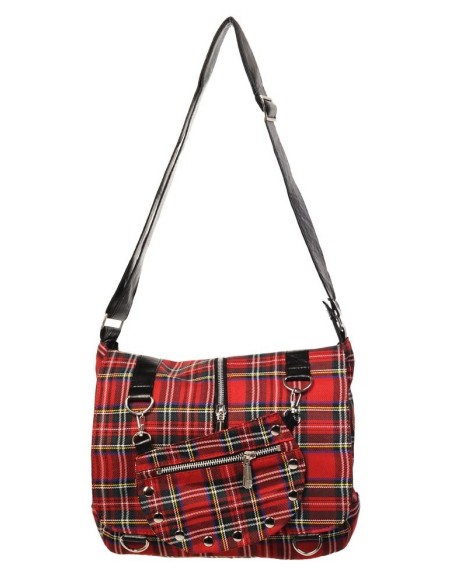 Twice the Action Tartan Bag in Red - Banned