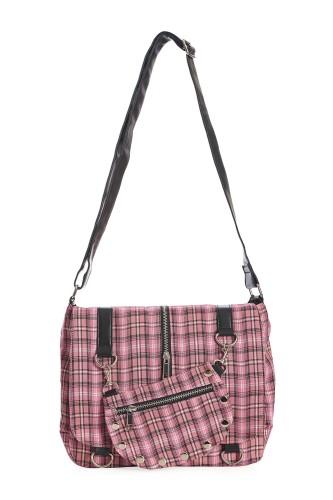 Twice the Action Tartan Bag in Pink - Banned