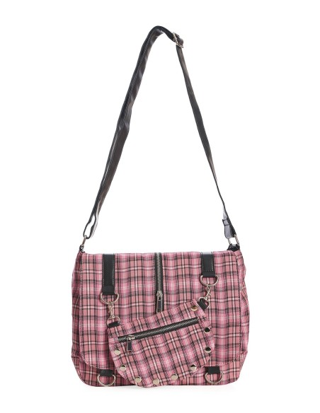 Twice the Action Tartan Bag in Pink - Banned