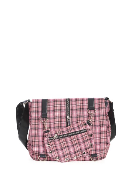 Twice the Action Tartan Bag in Pink - Banned