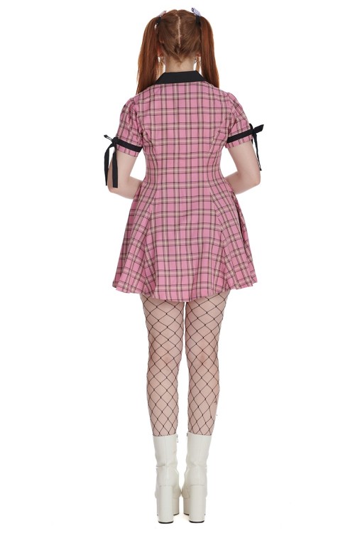 Pink Tartan Kokoro Dress - Banned