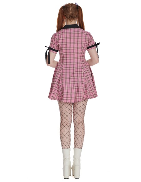 Pink Tartan Kokoro Dress - Banned