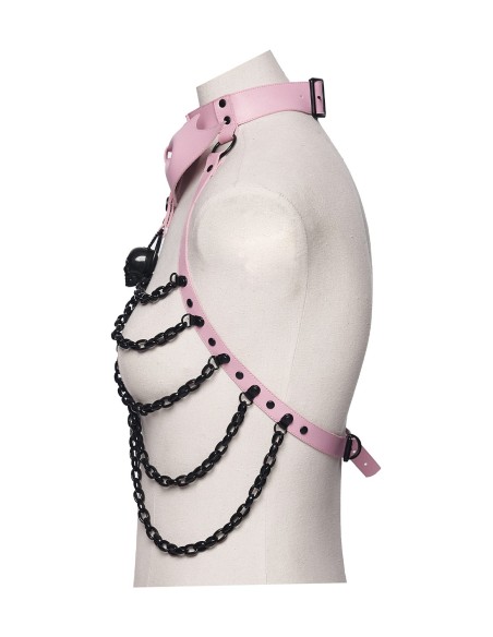 Bat Ribbon Harness in Pink - Punk Rave