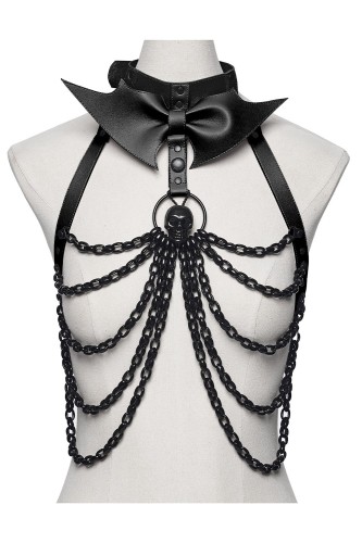 Bat Ribbon Harness in Black - Punk Rave