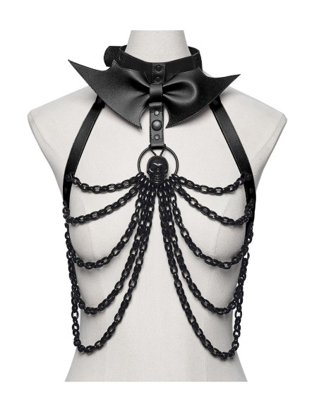 Arnés Bat Ribbon en Negro - Punk Rave