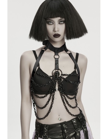 Arnés Bat Ribbon en Negro - Punk Rave