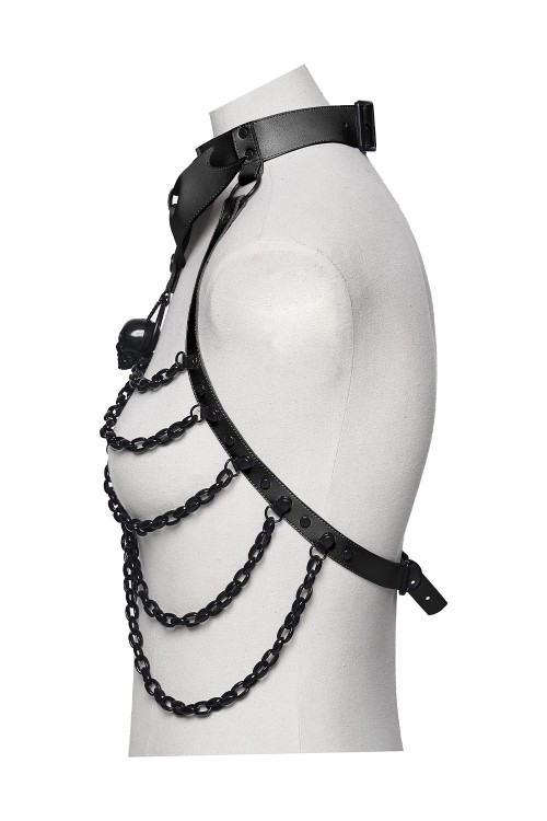 Bat Ribbon Harness in Black - Punk Rave