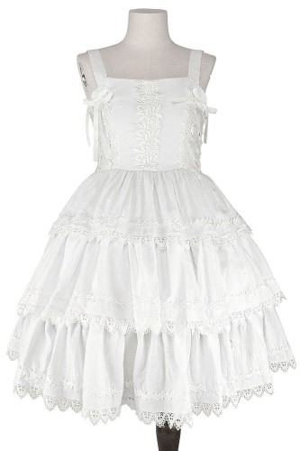 Vestido Lolita JSK 3 Layer Cake - Heavenly White (Color Exclusivo Madame Chocolat)
