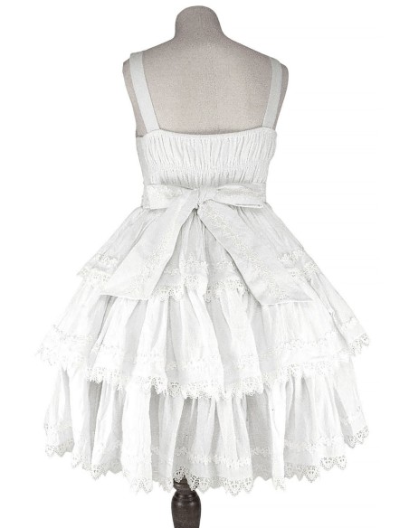 Lolita JSK Dress 3 Layer Cake - Heavenly White (Madame Chocolat Exclusive Colorway)