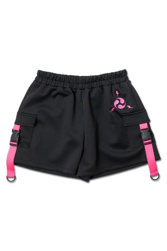 Uzurai Shorts in Black x Fuchsia - ACDC Rag