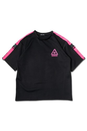 Oversized Uzurai T-shirt in Black x Fuchsia - ACDC Rag 2