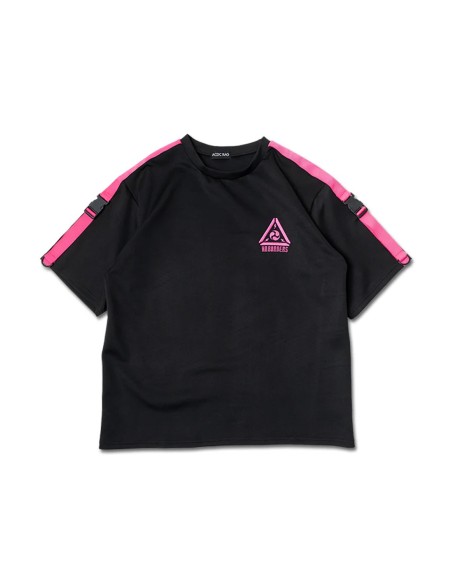 Camiseta Oversized Uzurai en Negro x Fucsia - ACDC Rag