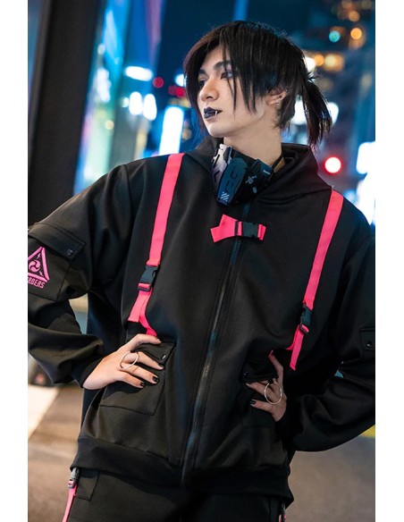 Uzurai Jacket in Black x Fuchsia - ACDC Rag