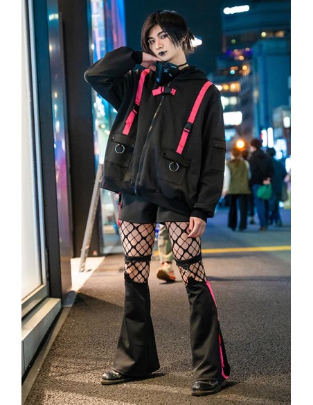 Chaqueta Uzurai en Negro x Fucsia - ACDC Rag