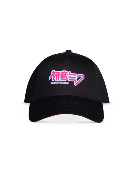 Hatsune Miku Logo Adjustable Cap in Black