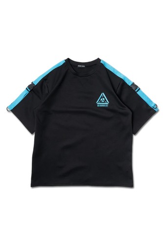 Oversized Uzurai T-Shirt in Black x Blue - ACDC Rag