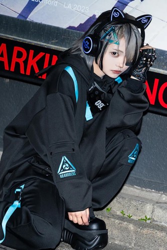 Chaqueta Uzurai en Negro x Azul - ACDC Rag