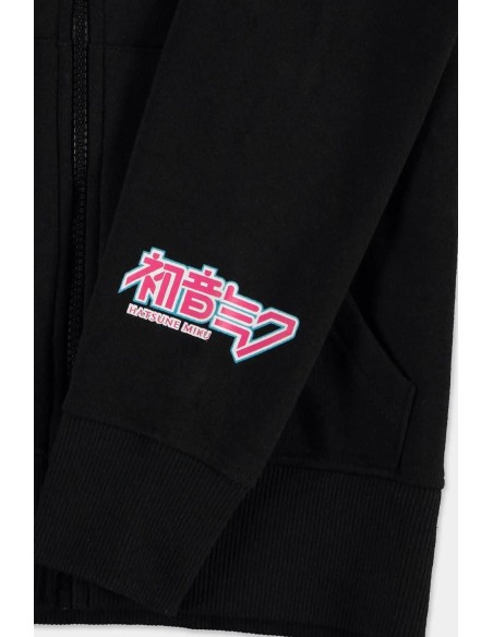 Hatsune Miku Logo Hoodie in Black