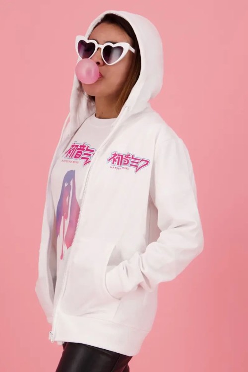 Hatsune Miku Live Concert Hoodie in White