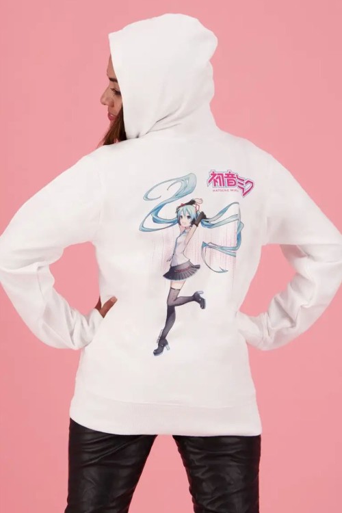 Sudadera con Capucha Live Concert Hatsune Miku en Blanco