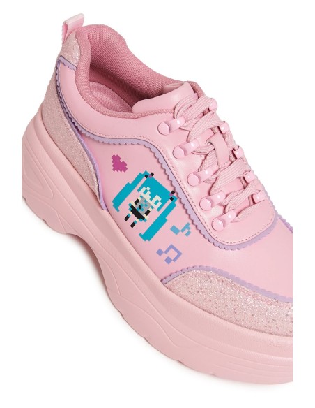 Bambas Deportivas con Plataforma Virtual Diva en Rosa - Hatsune Miku x Koi Footwear