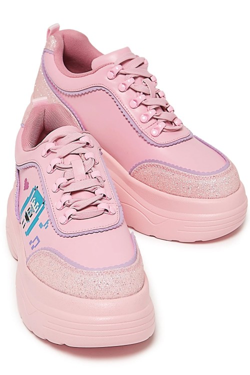 Diva Virtual Platform Sports Sneakers in Pink - Hatsune Miku x Koi Footwear