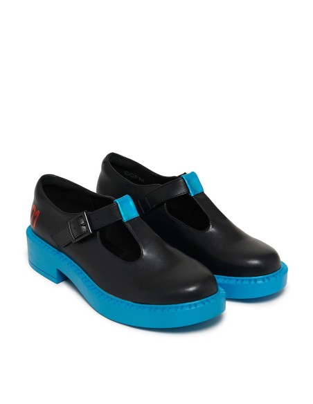 Mary Janes in Black x Turquoise - Hatsune Miku x Koi Footwear