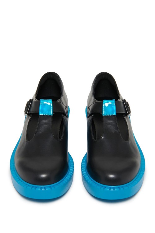 Mary Janes in Black x Turquoise - Hatsune Miku x Koi Footwear