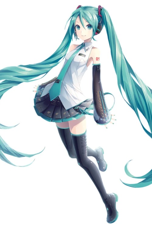 Botas Long Boots en Negro - Hatsune Miku x Koi Footwear