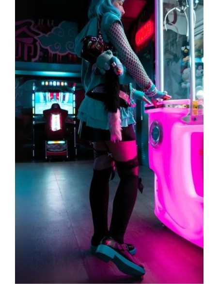 Mary Janes in Black x Turquoise - Hatsune Miku x Koi Footwear