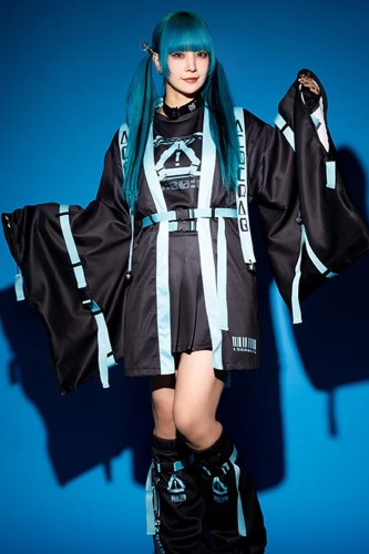 Haori Jacket Error Code in Black x Turquoise - ACDC Rag