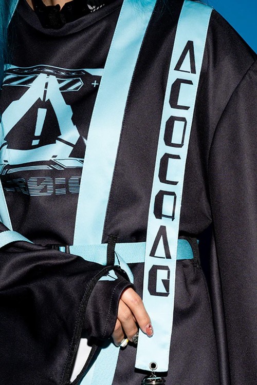 Haori Jacket Error Code in Black x Turquoise - ACDC Rag
