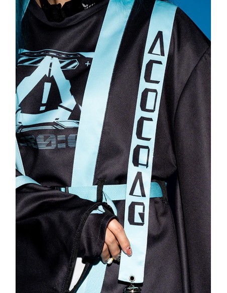 Haori Jacket Error Code in Black x Turquoise - ACDC Rag