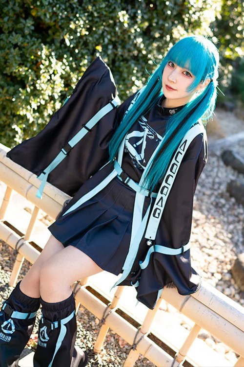 Haori Jacket Error Code in Black x Turquoise - ACDC Rag