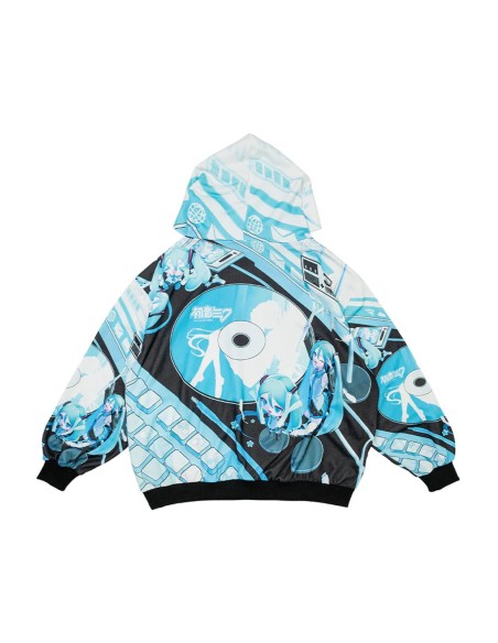 Miku Forever Oversized Sweatshirt in Black x Turquoise - Hatsune Miku x ACDC Rag