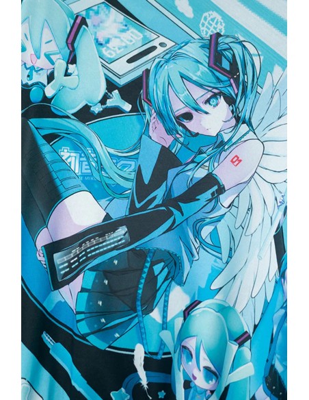 Miku Forever Oversized Sweatshirt in Black x Turquoise - Hatsune Miku x ACDC Rag