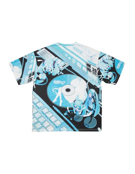 Camiseta Oversized Miku Forever Negro x Azul - Hatsune Miku x ACDC Rag