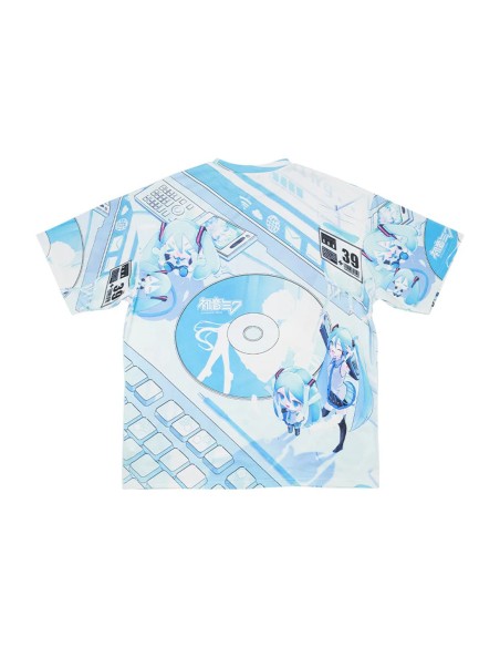 Oversized Miku Forever T-shirt in White x Blue - Hatsune Miku x ACDC Rag