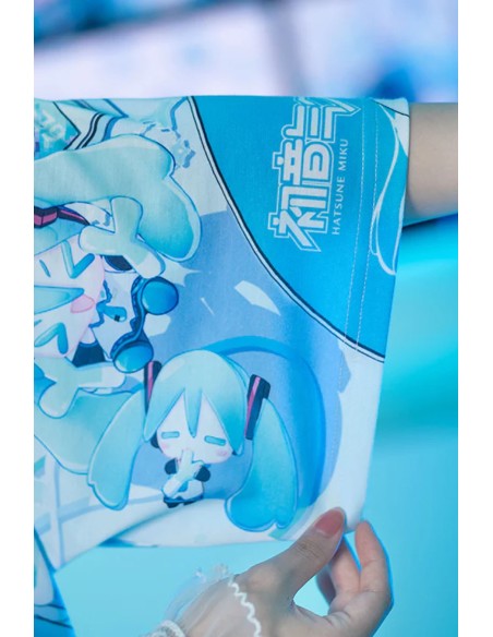 Oversized Miku Forever T-shirt in White x Blue - Hatsune Miku x ACDC Rag