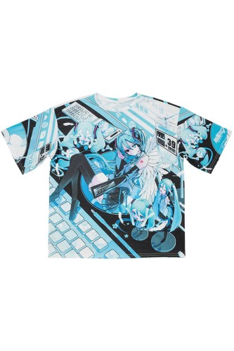 Camiseta Miku Forever en Negro x Azul - Hatsune Miku x ACDC Rag 2