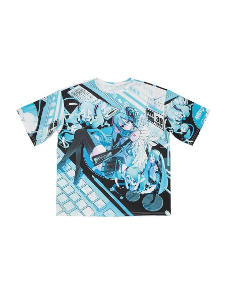 Miku Forever T-shirt in Black x Blue - Hatsune Miku x ACDC Rag