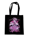 Vivisect Black Cotton Tote Bag - Pinku Kult