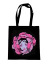 Melancholy Black Cotton Tote Bag - Pinku Kult