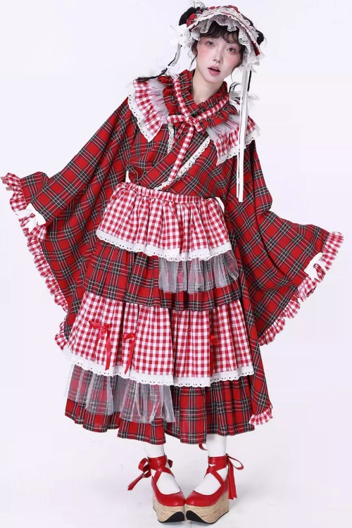 Falda Larga a Capas Retro Showa ~ SOS MEME CLUB